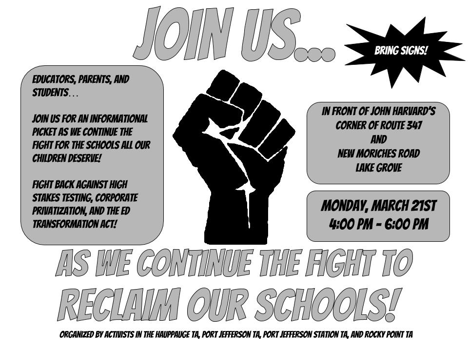 Reclaim Our Schools Picket