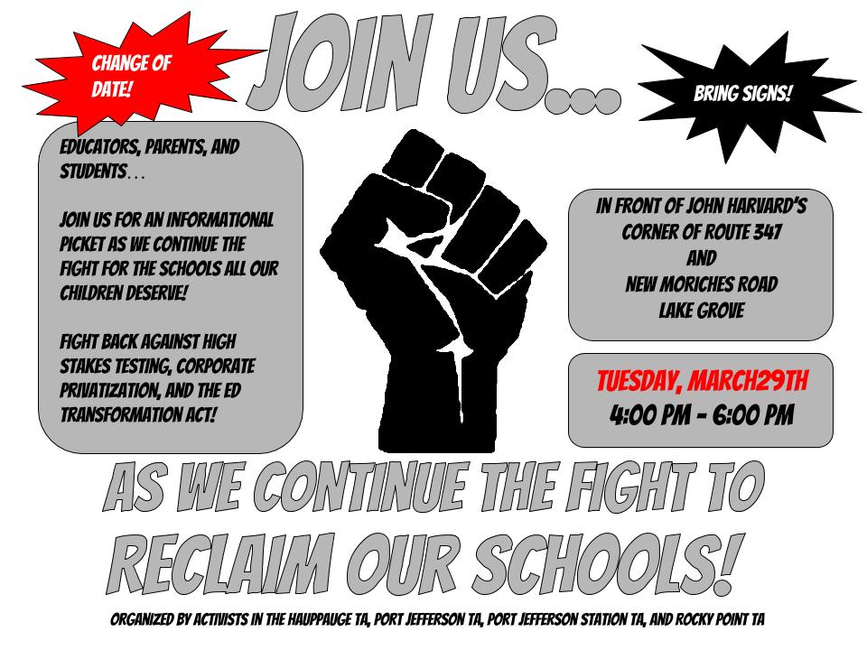 Reclaim Our Schools Picket